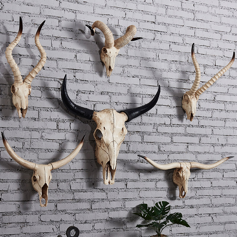 Interior Design Home - Künstliche Kuh Schädel Schaf Schädel Wand