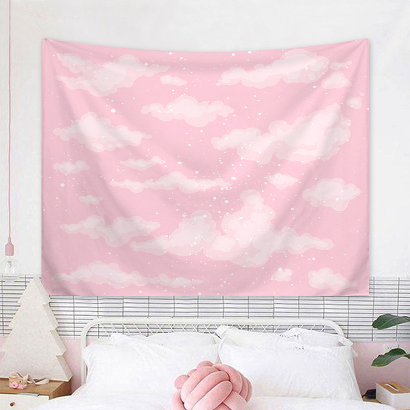 Interior Design Home - 1 Stück Himmelwolken-Wandteppich, schöner Wolkenhimmel-Wandteppich, Schlafzimmer,