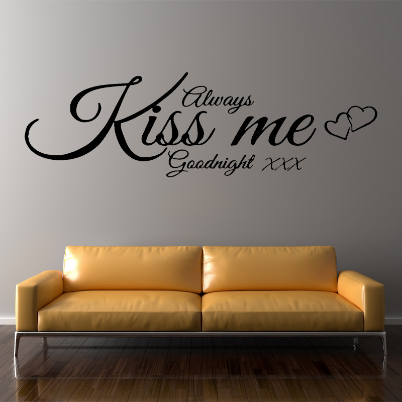 Interior Design Studio - Wand Aufkleber Zitieren Immer Kiss Me