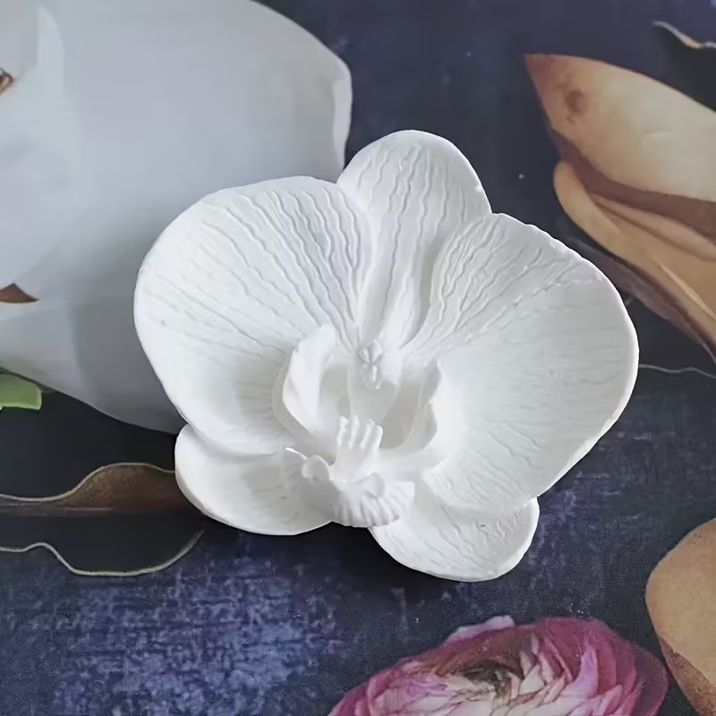 Ceramic Candle Vessel - 3D Schmetterlingsorchideen-Silikonform für Kerzen, Aromatherapie, Gips,