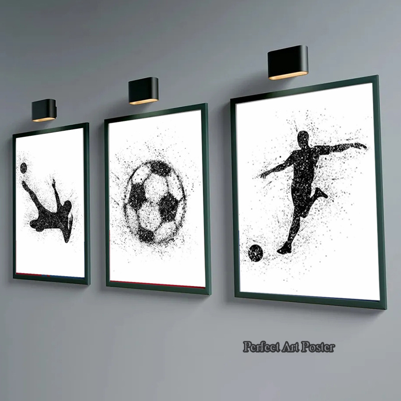 Interior Design Studio - Aquarell Fußball Mann spielt Fußball Sport