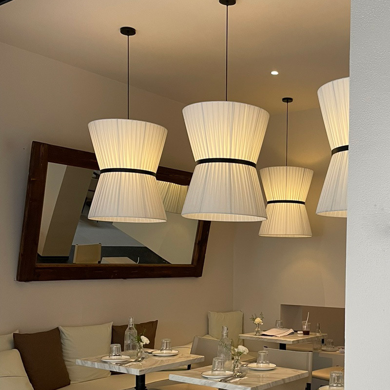 Interior Design Years - Moderne Designer Minimalistische Stoff-LED-Pendelleuchte Restaurant Wohnzimmer