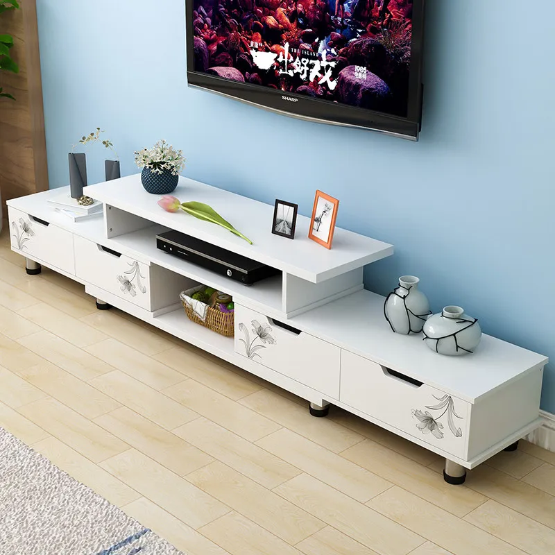 Interior Design White And Wood - Weißer Moderner TV-Schrank für den Innenbereich,