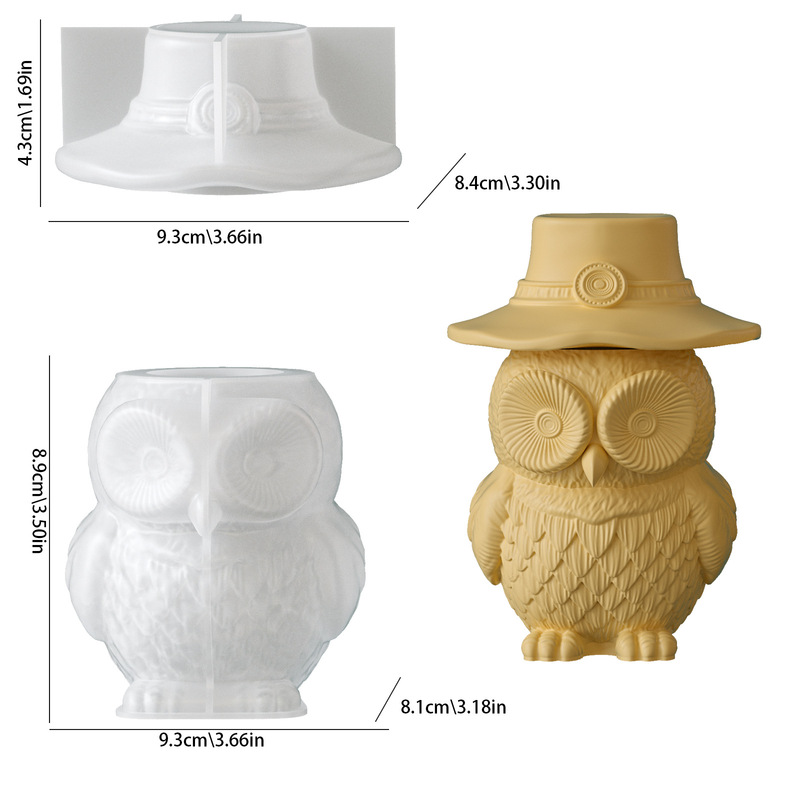 2er-Set Silikonformen für Eule – Ceramic Candle Vessel Bewertung und Preis
