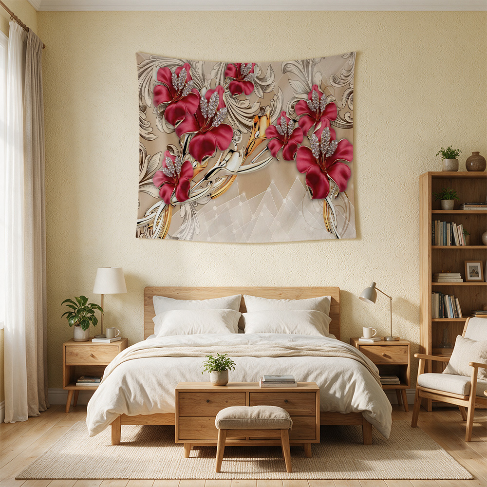 Großer tropischer Blumen-Wandt – Interior Design Home Bewertung und Preis
