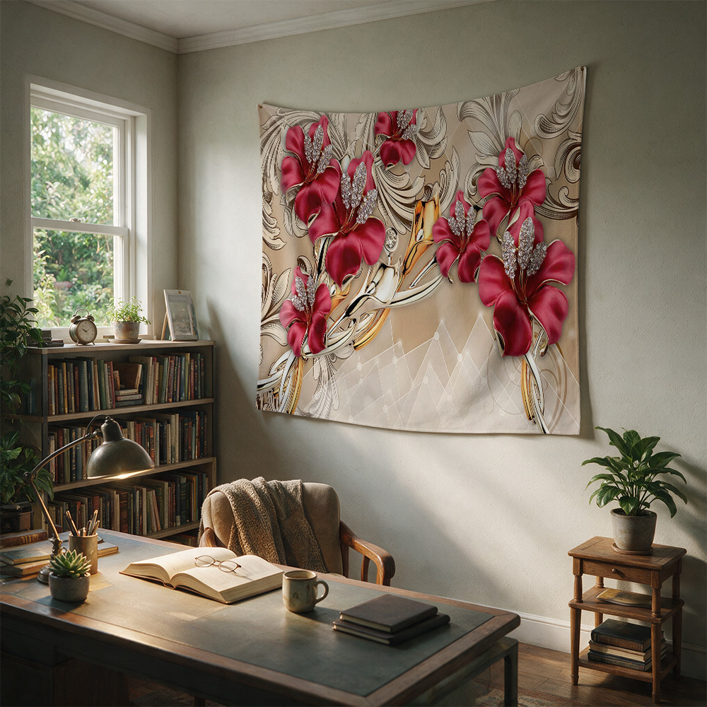 Großer tropischer Blumen-Wandt – Interior Design Home Bewertung und Preis