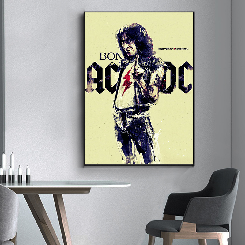 Ac_dc band leinwand kunst retr – Interior Design Studio Bewertung und Preis