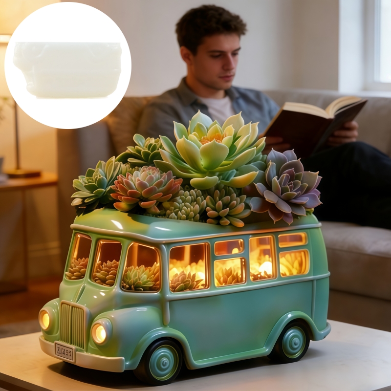 Bus-Sukkulenten-Blumentopf-Har – Ceramic Candle Vessel Bewertung und Preis