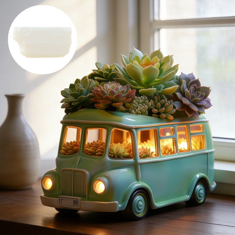 Bus-Sukkulenten-Blumentopf-Har – Ceramic Candle Vessel Bewertung und Preis