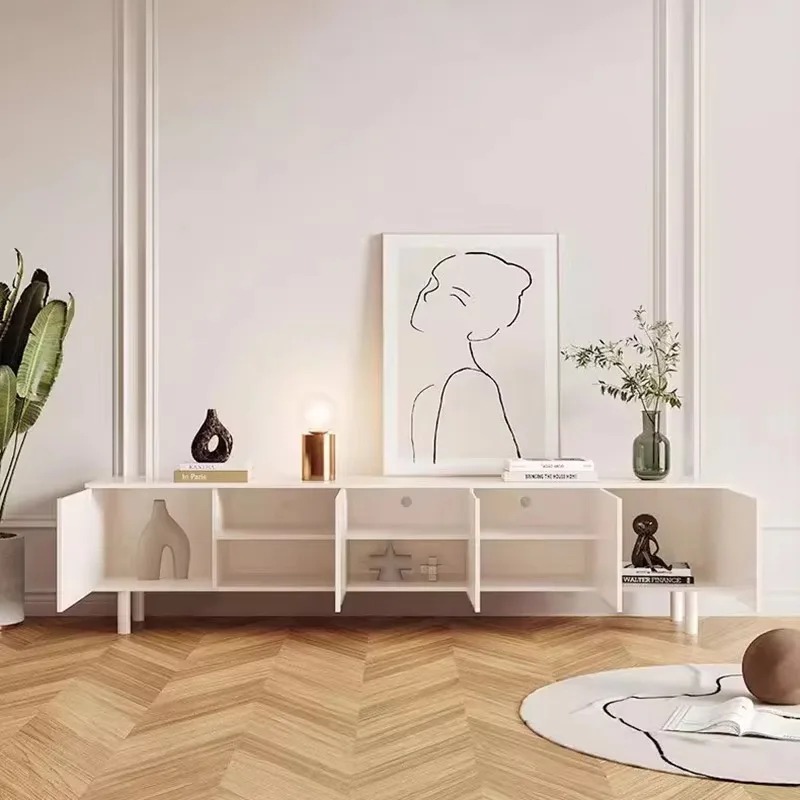 Luxuriöser weißer TV-Ständer,  – Interior Design White And Wood Bewertung und Preis