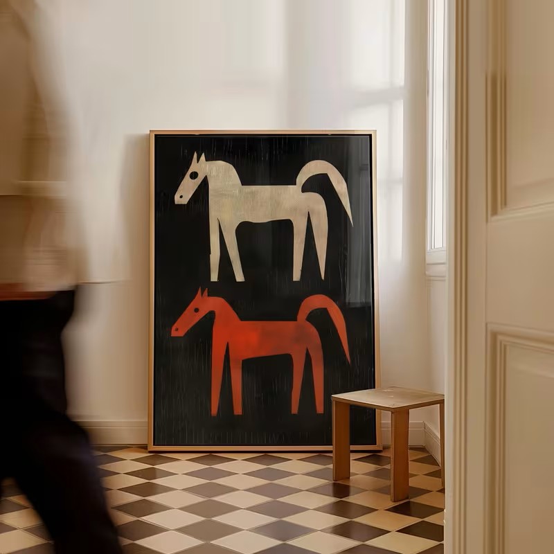 Tier-Leinwandposter mit Wester – Interior Design Home Bewertung und Preis
