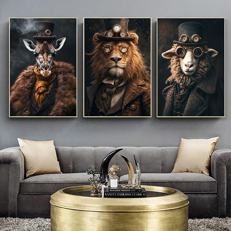 Coole Steampunk Tiere Porträt  – Interior Design Studio Bewertung und Preis