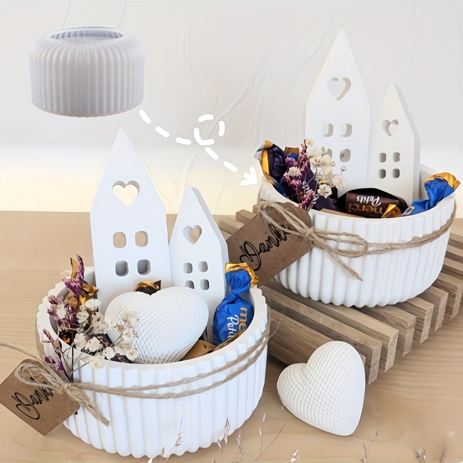 Große gestreifte Aufbewahrungs – Ceramic Candle Vessel Bewertung und Preis