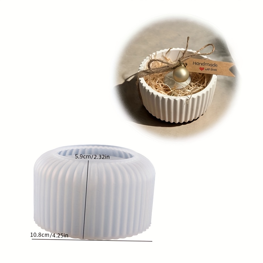 Große gestreifte Aufbewahrungs – Ceramic Candle Vessel Bewertung und Preis
