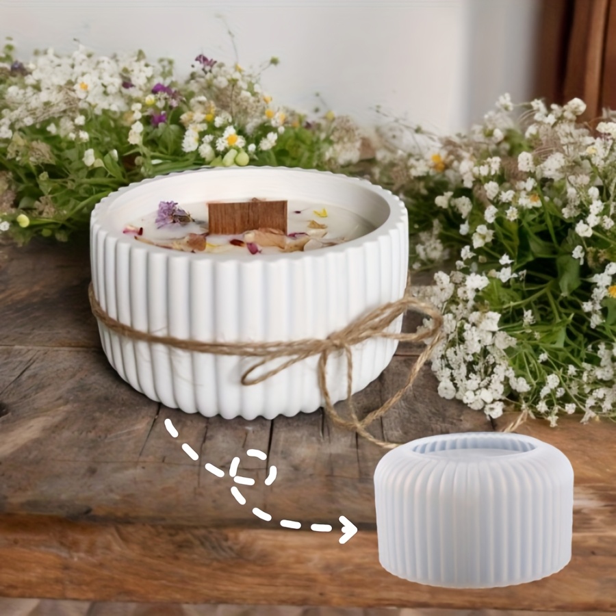 Große gestreifte Aufbewahrungs – Ceramic Candle Vessel Bewertung und Preis