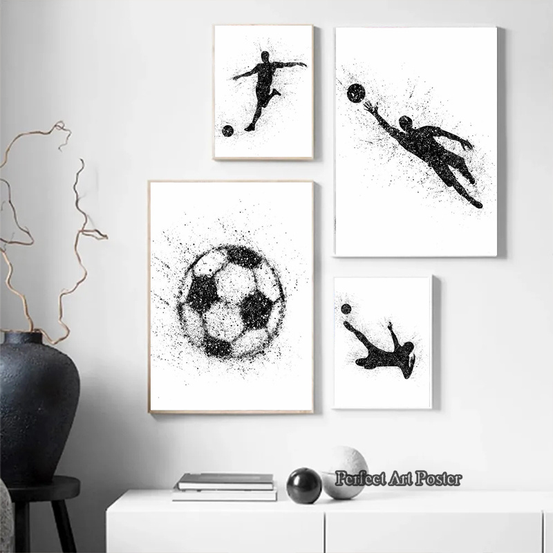 Aquarell Fußball Mann spielt F – Interior Design Studio Bewertung und Preis