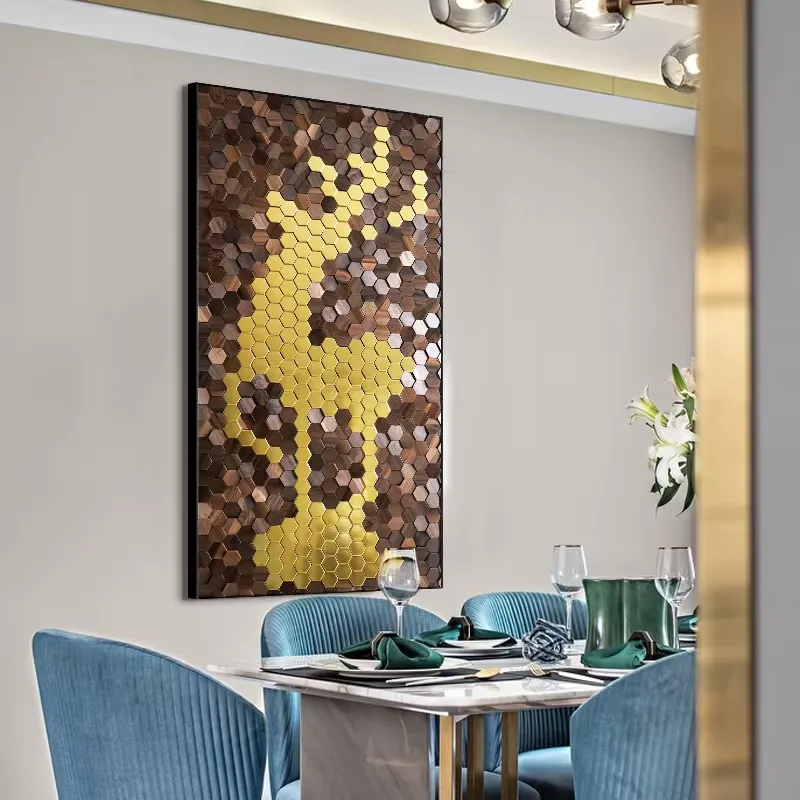 Natürliche Walnuss 3D Holz-Wan – Interior Design Home Bewertung und Preis