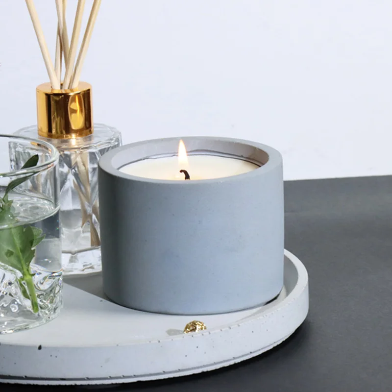 3 Größen runde Zementbetonform – Ceramic Candle Vessel Bewertung und Preis