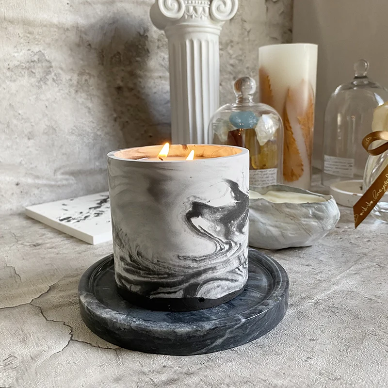 3 Größen runde Zementbetonform – Ceramic Candle Vessel Bewertung und Preis
